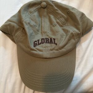 H&M Tan Cap with Embroidered Detail